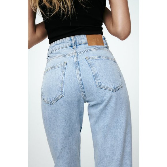 NWT Zara Classic Mom Fit Jeans Ankle Length - Picture 7 of 11